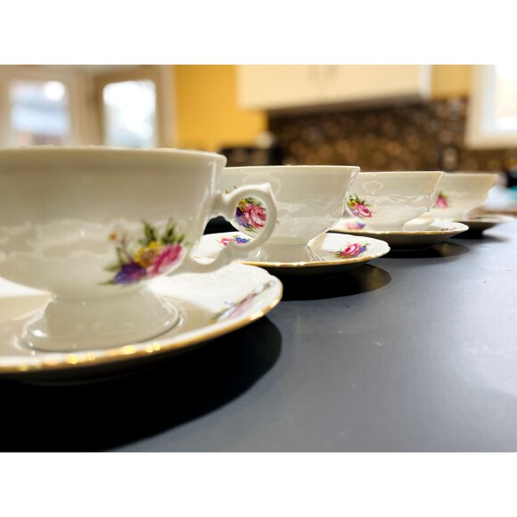 24 PCS Original royal Kent vintage Floral Porcelain Dinner. - Picture 7 of 11